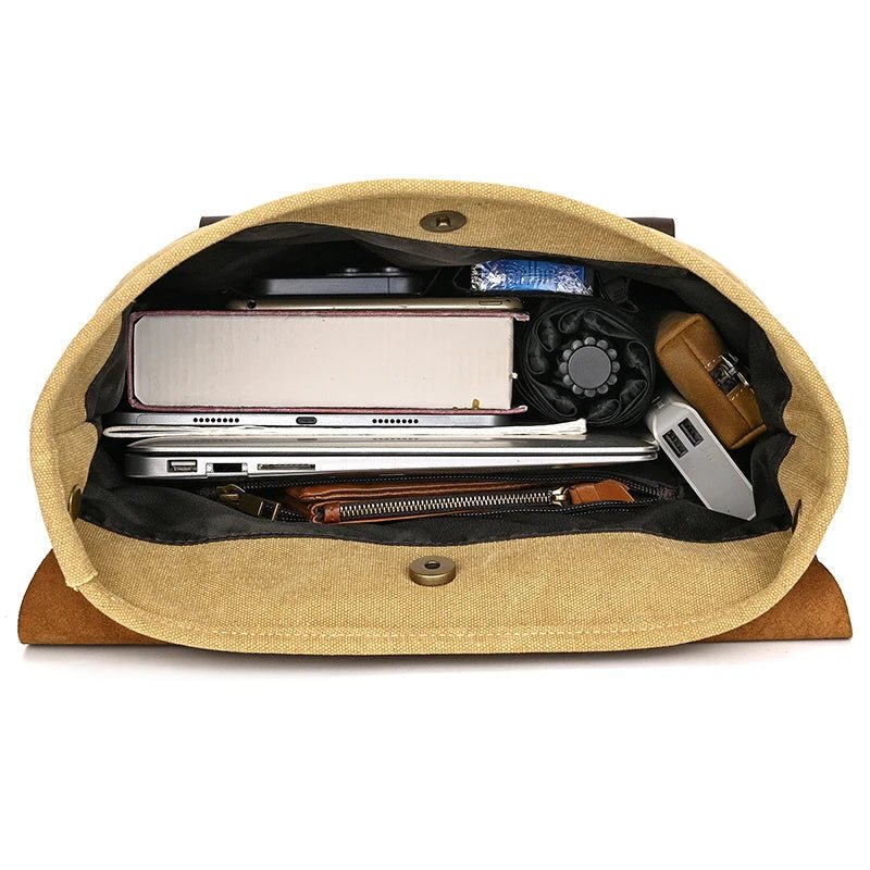 Canvas Leather Bag - Alder & CO